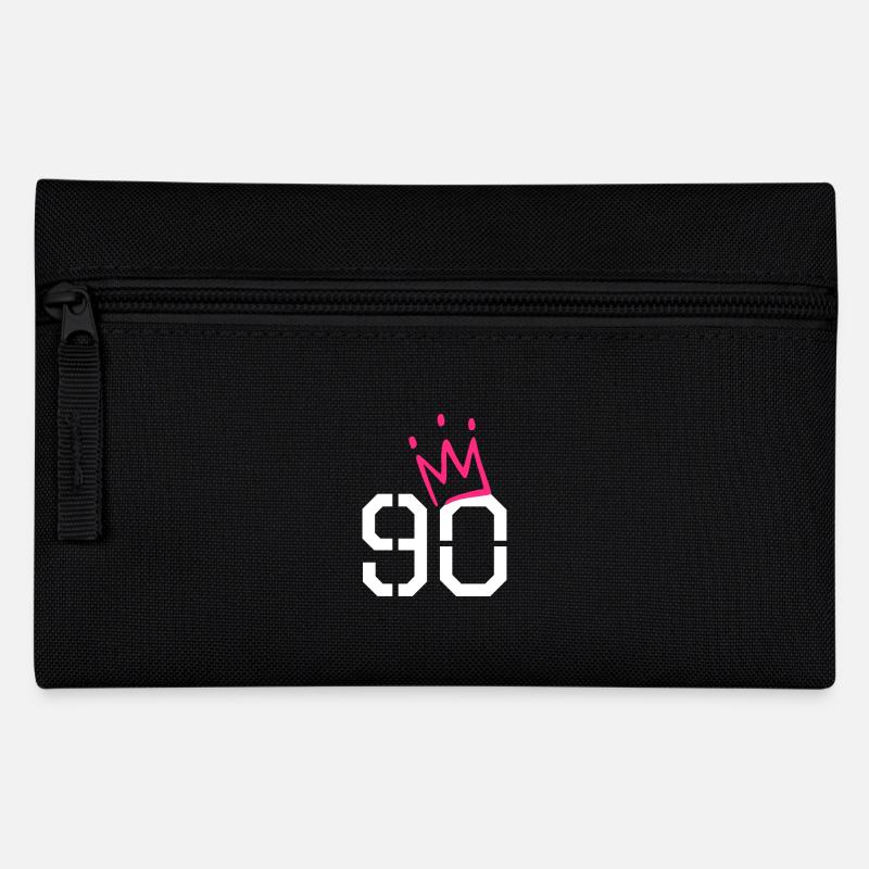 90 Krone - 90. Geburtstag - Geschenk - Federtasche - Schwarz