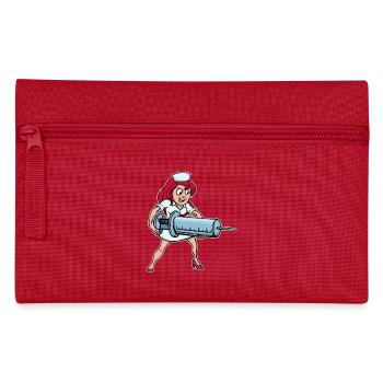 Syringe Vaccination Nurse Lustig Medicine - Pencil Case - red - Front