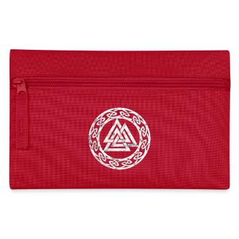 vintage valknut odin symbol - Federtasche - Rot - Vorne