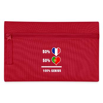 France and Portugal 100% awesome / gift - Pencil Case - red - Front