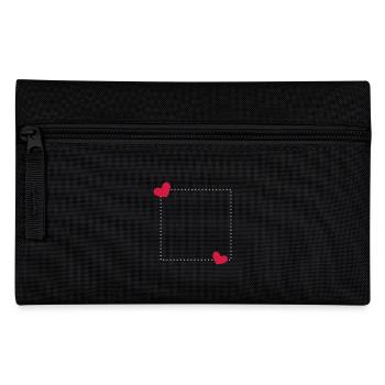Herz Rahmen Ornament Linie - Federtasche - Schwarz - Vorne