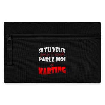 Passion karting, parle-moi de karting - kart - Trousse - noir - Devant