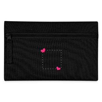 Herz Rahmen Ornament Linie - Federtasche - Schwarz - Vorne