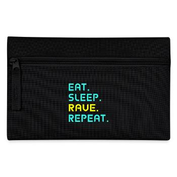 Eat. Sleep. Rave. repeat. - Pencil Case - black - Front