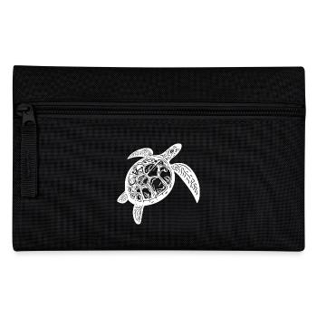 Tortue imbriquée vintage - Tortue de mer - Trousse - noir - Devant