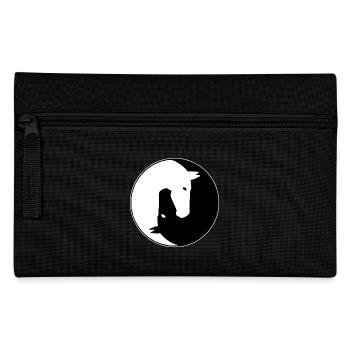 Yin yang Pferd - Federtasche - Schwarz - Vorne
