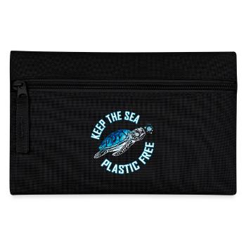 Meeresschildkröte Schildkröte Batik Plastic Free - Federtasche - Schwarz - Vorne