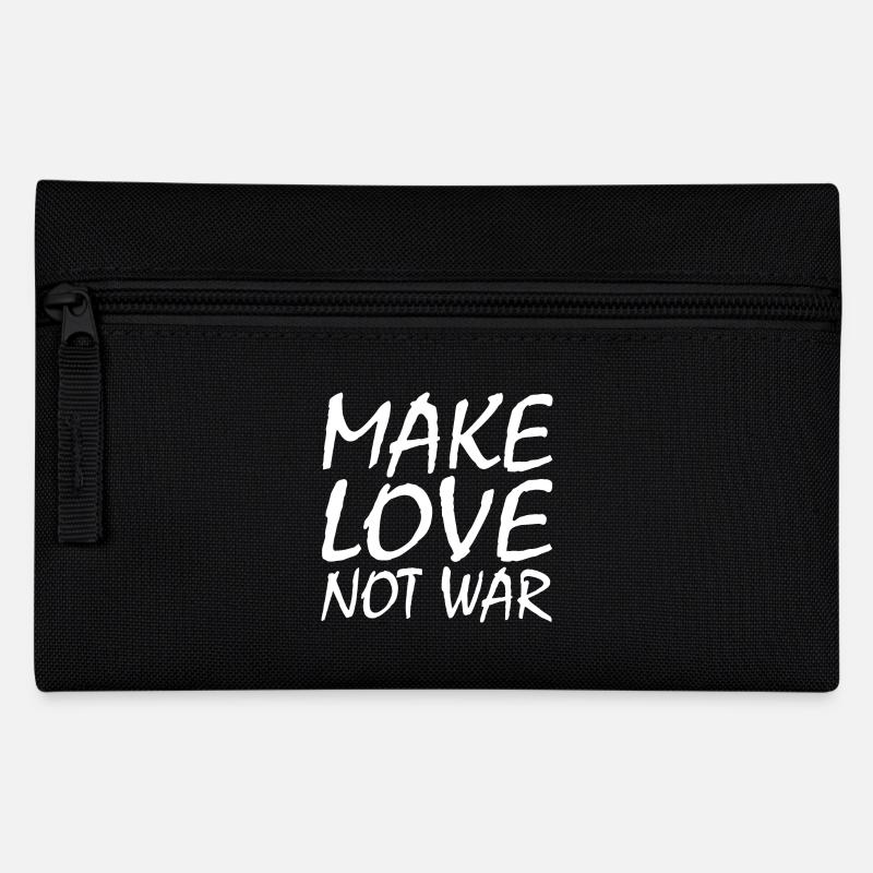 Make love not war - Federtasche - Schwarz