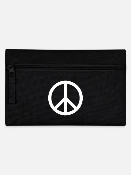 Peacezeichen - Federtasche - Schwarz