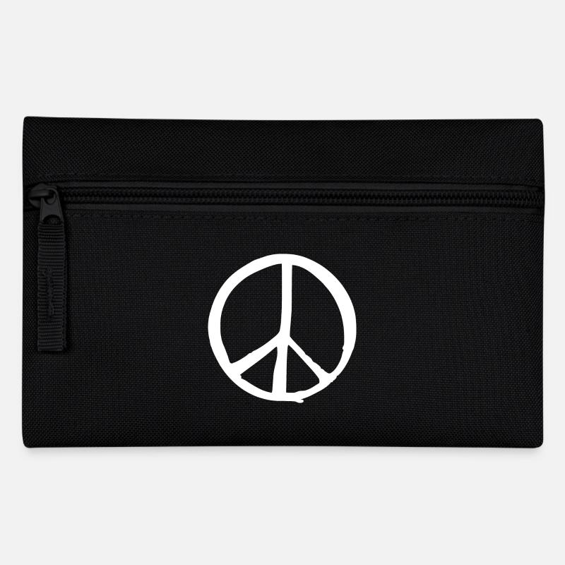 Peacezeichen - Federtasche - Schwarz