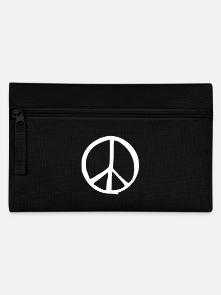 Peacezeichen - Federtasche - Schwarz