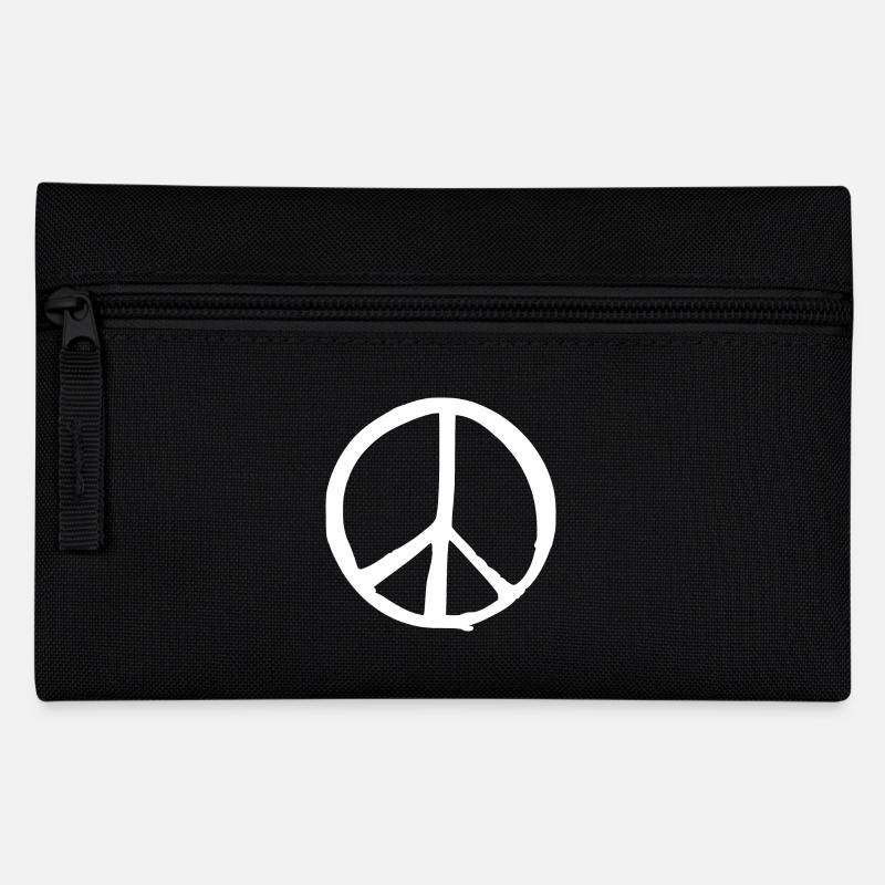 Peacezeichen - Federtasche - Schwarz
