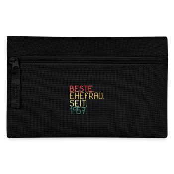 Beste Ehefrau Seit 1957 - Jahrestag Geschenk - Federtasche - Schwarz - Vorne