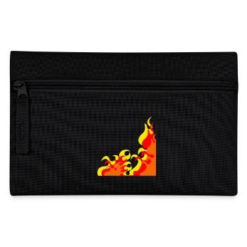 flammen Eckmuster, cooles naturmuster, beliebt - Federtasche - Schwarz - Vorne