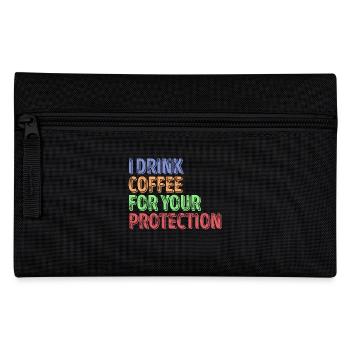 Caffeine Coffee Humorous Statement Coffee Lovers - Pencil Case - black - Front