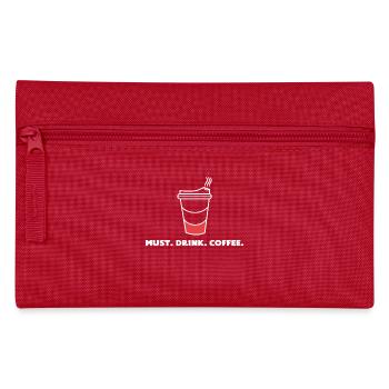 Coffee Lovers Coffee Drink Saying Caffeine - Pencil Case - red - Front