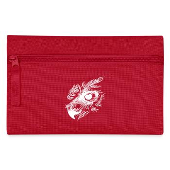 Eule Schnabel - Kauz Auge - Federtasche - Rot - Vorne