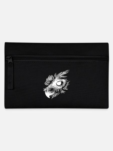 Eule Schnabel - Kauz Auge - Federtasche - Schwarz