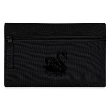 Eleganter Vintage Schwan auf dem Wasser - Federtasche - Schwarz - Vorne