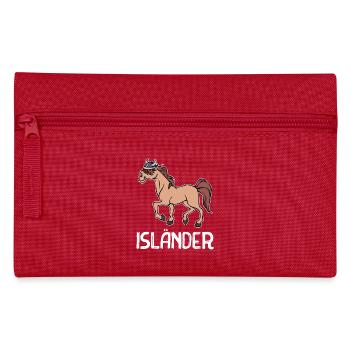 Pferdefan Pferdeliebe Islandpferde Isländer Pferde - Federtasche - Rot - Vorne