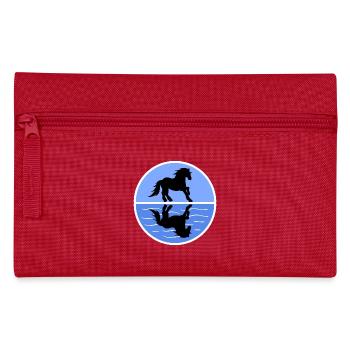 Cool Haflinger Pferde Islandpferde Pferdenarr - Federtasche - Rot - Vorne