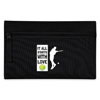 Tout commence par l’amour - Tennis - Blanc - Trousse - noir - Devant