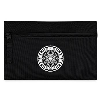 Geometric Flowers Mandala Round Pattern Shape - Pencil Case - black - Front