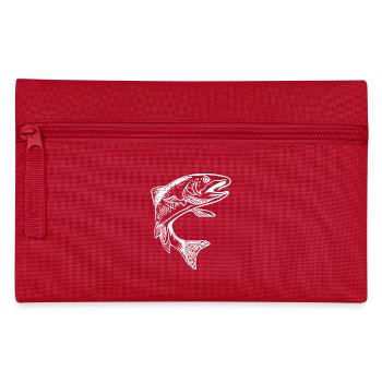 Vintage Trout Elegant char in the jump - Pencil Case - red - Front