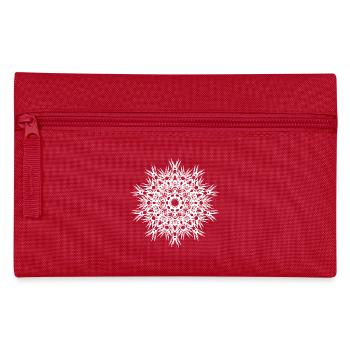 Geometric lines mandala shape - Pencil Case - red - Front