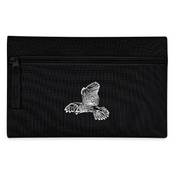 Elegant falcon with wings in vibrating flight - Pencil Case - black - Front