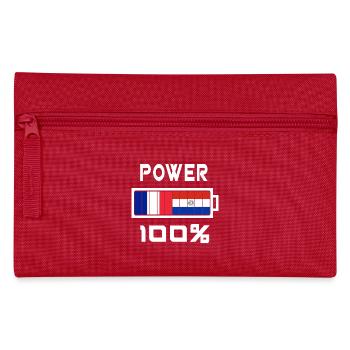 Paraguay and France Power 100% - Pencil Case - red - Front