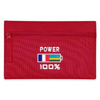 Ruanda und Frankreich Power 100 - Federtasche - Rot - Vorne