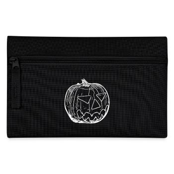 Scary creepy pumpkin head - Pencil Case - black - Front