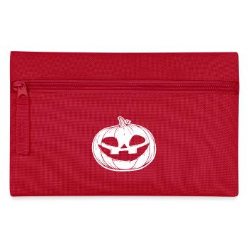 Pumpkin Face - Grinning Halloween Costume - Pencil Case - red - Front