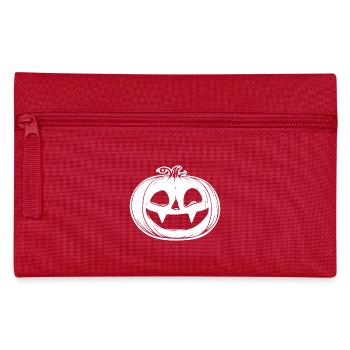 Pumpkin Face - Creepy Halloween Costume - Pencil Case - red - Front