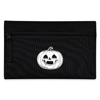 Visage de citrouille - Grimace de citrouille effrayante - Trousse - noir - Devant