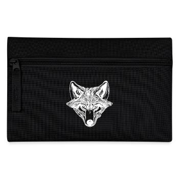 Vintage Wolf Portrait - Pencil Case - black - Front