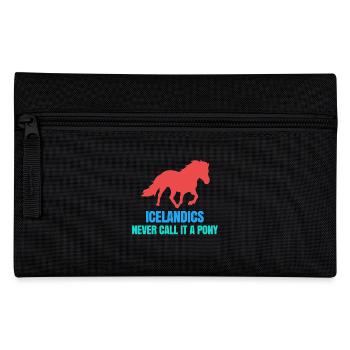 Islandpferde Pony Statement Isländer Pferdenarr - Federtasche - Schwarz - Vorne