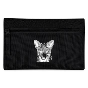 Dessin mignon de jeune renard - Trousse - noir - Devant