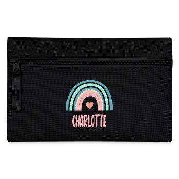 Charlotte Name Rainbow Baby - Pencil Case - black - Front