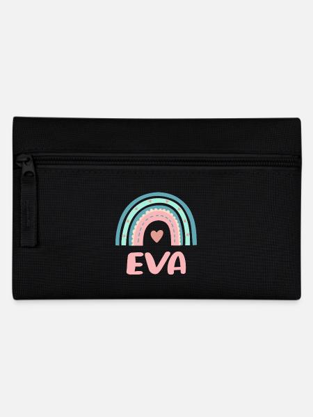 Eva Name Regenbogen Baby - Federtasche - Schwarz