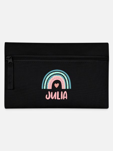 Julia Name Regenbogen Baby - Federtasche - Schwarz