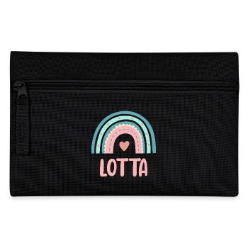 Lotta Name Regenbogen Baby - Federtasche - Schwarz - Vorne