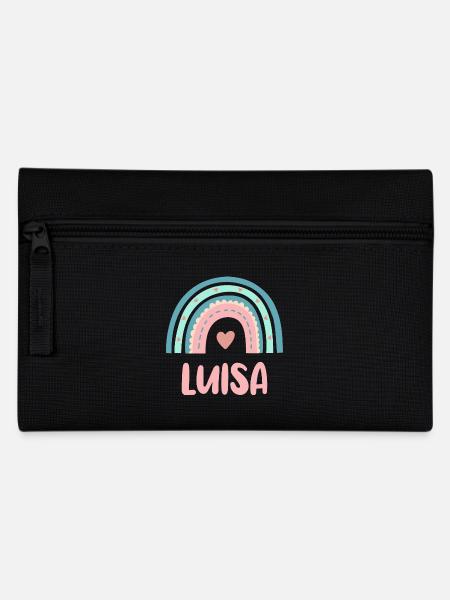 Luisa Name Regenbogen Baby - Federtasche - Schwarz