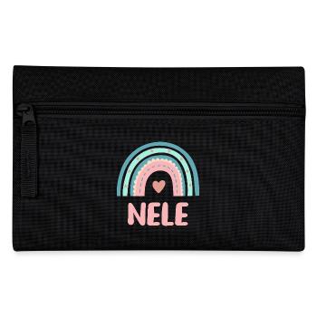 Nele Name Regenbogen Baby - Federtasche - Schwarz - Vorne