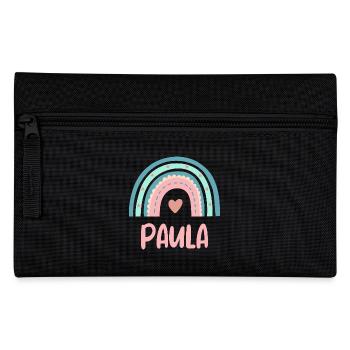 Paula Name Regenbogen Baby - Federtasche - Schwarz - Vorne