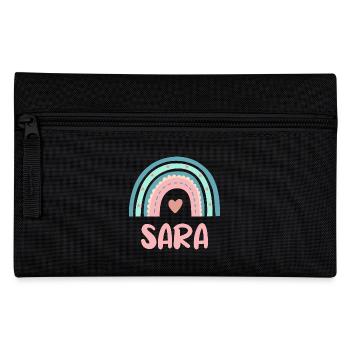 Sara Name Regenbogen Baby - Federtasche - Schwarz - Vorne