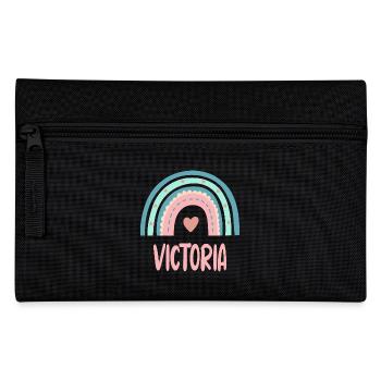 Victoria Name Regenbogen Baby - Federtasche - Schwarz - Vorne