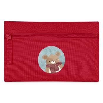 Ours doré sucré en hiver quand il neige - Trousse - rouge - Devant