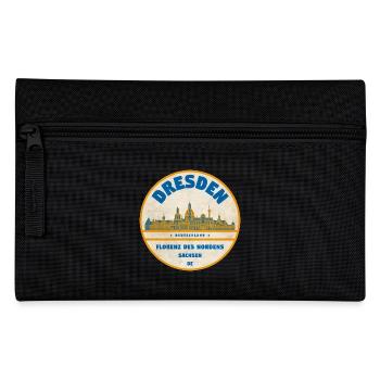 Dresden Skyline Vintage Label - Pencil Case - black - Front